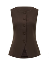 Orla Petite High Neck Waistcoat Forever New