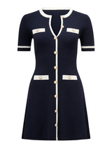 Kerry Petite Contrast Knit Mini Dress Forever New
