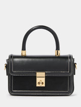 Percy Mini Lock Top Handle Bag 0 Black Forever New
