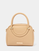 Caitlin Circle Handle Small Tote Bag 0 Camel Forever New