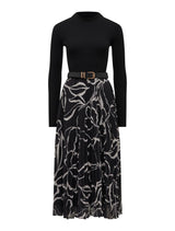 Ayla Print Pleated Midi Dress Forever New