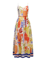 Mattie Seam Detail Linen Midi Dress Forever New