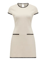 Marla Whipstitch Trim Mini Dress Forever New