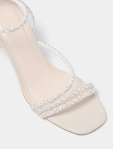 Penelope Asymmetrical Pearl Trim Heel Forever New