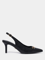 Paula Pointed Slingback Heel Black Forever New