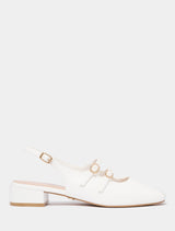 Dahlia Double Strap Mary Jane Heel White Forever New