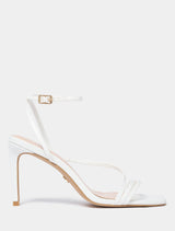 Sabrina Strappy Sandal Heel White Forever New