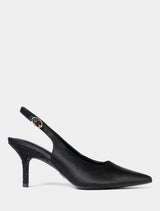 Elsie Evening Pointed Slingback Heel Black Forever New