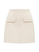 Natalie Knit Mini Skirt Co-Ord Oat Forever New