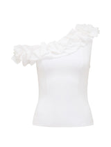 Sadie Tipped Shoulder Ruffle Top Forever New