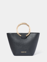 Saige Small Metal Handle Bag 0 Black Forever New
