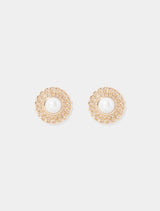 Signature Prue Pearl and Chain Stud Earrings 0 Gold Pearl Forever New