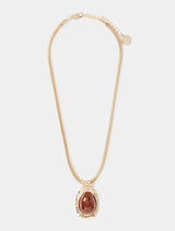 Signature Sonia Stone Necklace 0 Gold Wine Forever New