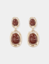 Signature Sonia Stone Drop Earrings 0 Gold Wine Forever New