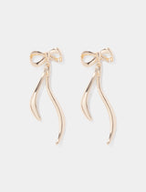 Signature Bonnie Bow Drop Earrings 0 Gold Forever New