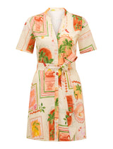 Veyda Shirt Linen Mini Dress Forever New