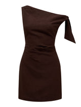 Cinzia Tipped Shoulder Linen Mini Dress Forever New