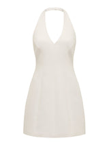 Riley Structured Halter Mini Dress Forever New