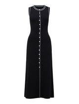 Kelsi Pearl Trim Tipped Knit Dress Forever New