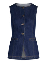Cassie Denim Waistcoat Forever New