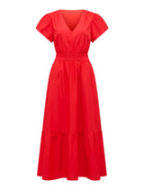 Mara Puff Sleeve Cotton Midi Dress Forever New