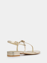 Fiona Hammered Trim Flat Sandal Forever New