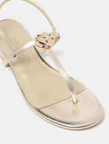 Fiona Hammered Trim Flat Sandal Forever New