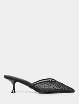 Danica Diamante Mesh Mule Heel Black Forever New