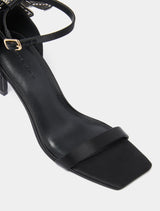 Janelle Jewelled Bow Trim Sandal Heel Forever New