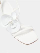 Odette Flower Trim Sandal Heel Forever New