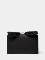 Heidi Bow Clasp Hardcase Clutch 0 Black Forever New