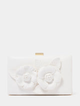 Gianna Flower Hardcase Clutch 0 White Forever New