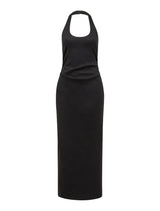 Esmee U-Neck Stretch Linen Midi Dress
