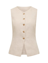 Carla Linen Waistcoat Forever New