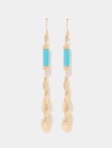 Signature Palmer Stone Drop Earrings 0 Turquoise Gold Forever New