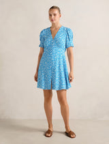 Saffron Printed Mini Sun Dress Forever New