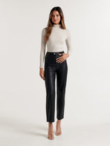 Juliet Vegan Leather Straight Leg Pants Forever New