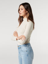 Winona Rib Long Sleeve Top Forever New