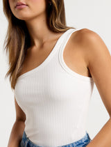 Jacinta Ribbed One Shoulder Top Forever New
