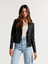 Skye PU Biker Jacket Forever New