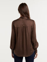 Ree Satin Neck Tie Blouse Forever New