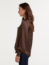 Ree Satin Neck Tie Blouse Forever New