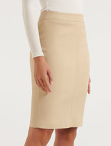 Carla Vegan Leather Midi Skirt Forever New