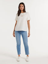 Ash Cutwork Yoke Blouse Forever New