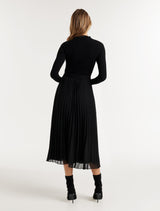 Penelope Woven Mix Knit Dress Forever New