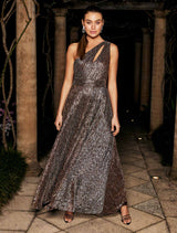 Billie Asymm Plisse Midi Dress Forever New