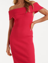 Naomi Bardot Column Knit Dress Forever New
