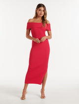 Naomi Bardot Column Knit Dress Forever New