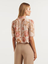 Corella Cowl High Neck Blouse Forever New