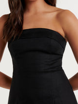 Sadie Strapless Linen Mini Dress Forever New